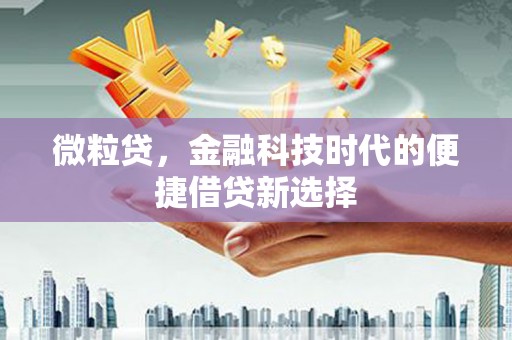 华县微粒贷，金融科技时代的便捷借贷新选择